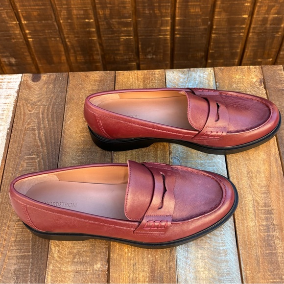 SOLD Nordstrom Lafayette Maroon Penny Loafers - Picture 10 of 15